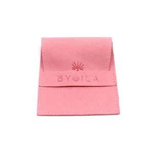 Pochette à cordon en velours noir personnalisée pour bijoux, pinceaux de maquillage, crayons à sourcils, montres, colliers, bagues - Recyclable - Product Image 6