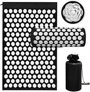 Acupressuurmat Voetmassage Acupunctuur <span class=keywords><strong>Mat</strong></span> Set En Kussen Massage Set Met Tas - Product Image 4