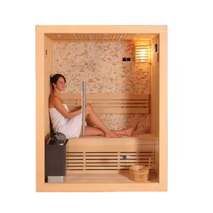 Mini Sauna de madera para interiores y exteriores, baño de vapor Individual personalizado con calentador infrarrojo