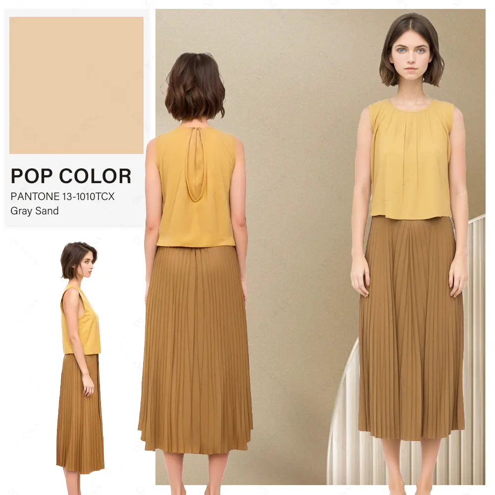 Odm 2024 thiết kế mới Xếp Li Maxi Dress Ladies cotton Dresses đối với phụ nữ