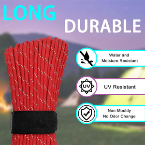 Cordón reflectante de paracord de 100 pies, 7 hebras de nailon 550, cordones de paracaídas de 4 mm de grosor, camuflaje, para tienda de campaña, <span class=keywords><strong>camping</strong></span>, senderismo, todas las estaciones - Product Image 4