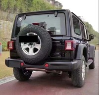 Vente flash - Pare-chocs arrière de haute qualité en acier au manganèse/alliage d'aluminium-magnésium noir pour Jeep Wrangler JL 2018- (10e anniversaire)