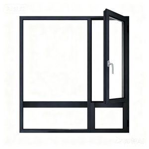 Fenêtres battantes modernes en alliage d'aluminium à <span class=keywords><strong>double</strong></span> <span class=keywords><strong>vitrage</strong></span>, résistantes aux ouragans, insonorisées, dernier design pour portes <span class=keywords><strong>de</strong></span> maison - Product Image 6