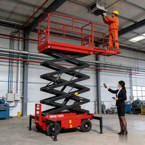 Elevador Eléctrico de Construcción de 150 kg, Mecanismo de Mesa Elevadora Pequeña, Plataforma de Trabajo Móvil, Nuevo, Metálico - Product Image 5