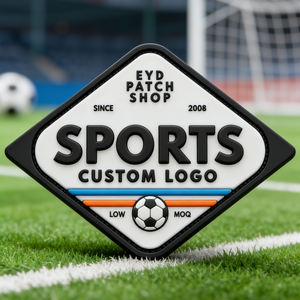 EYD 맞춤형 디자이너 DTF 열 프레스 고급 재미있는 테니스 스포츠 팀 로고 의류용 PVC 고무 실리콘 패치 - Product Image 1