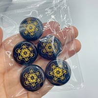 Pierres de méditation ovales polies en cristal énergétique pour massage du pouce, pierres de poche pour cadeaux, vente en gros