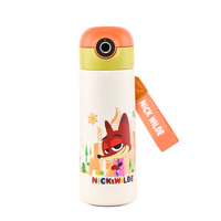 Termo 2026 de Acero Inoxidable 316 con Bloqueo de Huella Dactilar, Botella de Agua Portátil con Diseño de Animal de Dibujos Animados para Estudiantes y Niños
