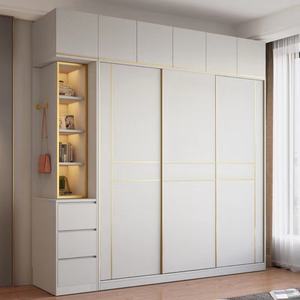 Armoire coulissante de luxe légère 2022 pour chambre à coucher, mobilier de maison, montage simple, grande armoire à portes coulissantes - Product Image 3