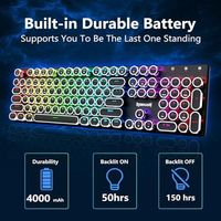 Clavier de jeu mécanique sans fil OEM ODM K710 style machine à écrire, noir, Bluetooth 2,4 GHz, filaire, trimode, rétroéclairage RGB, rechargeable