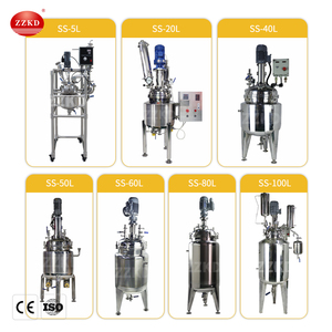 Reactor Químico de Acero Inoxidable de Doble Pared de 10L 50L con Velocidades de Agitación Ajustables y un Embudo de Alimentación a Presión Constante - Product Image 6