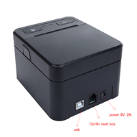 Imprimante thermique portable 58 mm sans fil pour reçus, imprimante de caisse TPV USB pour magasins de détail avec fonction de découpe