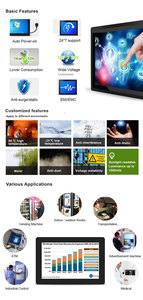 มอนิเตอร์แบบสัมผัสกรอบแบบฝังผนังกันน้ำขนาด15 19 21.5นิ้วสำหรับอุตสาหกรรมโลหะ - Product Image 4