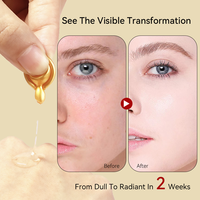 Capsules de sérum éclaircissant hydratant anti-âge pour le visage et le corps à la vitamine E, à la niacinamide et à la vitamine C