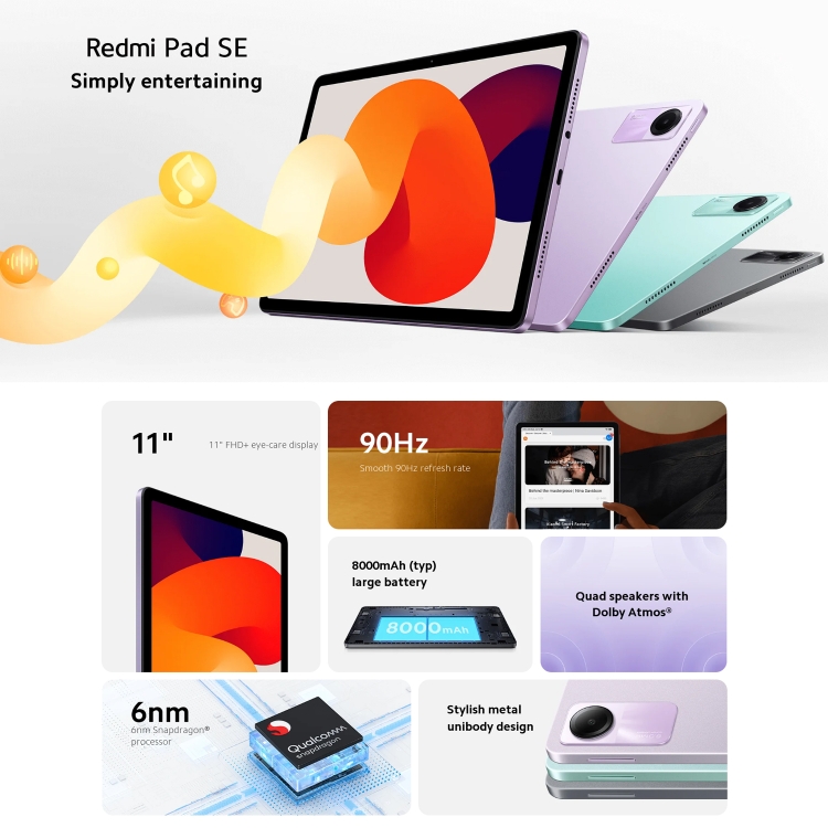 Androidタブレット本体 Redmi Pad SE 11inch 8GB/256GB Wi-Fi)Xiaomi Redmi Pad SE 8GB+256GBGB GREEN Octa Core