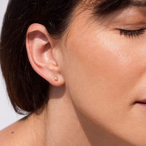 14K mạ vàng 2024 thiết kế mới 925 Sterling bạc đầy màu sắc Birthstone đồ trang sức Mỹ tự nhiên đá bông tai - Product Image 3