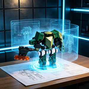 ชุดของเล่นประกอบหุ่นยนต์แปลงร่าง DIY Patrol Trooper หมายเลข 2 ตัวต่อบล็อกเสริมทักษะ STEM - Product Image 5