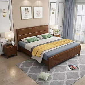 Lit de rangement moderne en bois massif de haute qualité, tailles Queen et King, mobilier de chambre à coucher, vente en gros directe usine - Product Image 2