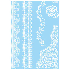 100 Hojas de Pegatinas de <span class=keywords><strong>Tatuajes</strong></span> Temporales, Pegatinas de <span class=keywords><strong>Tatuajes</strong></span> Temporales Blancas <span class=keywords><strong>para</strong></span> el Templo, Arte Impermeable <span class=keywords><strong>para</strong></span> Brazos, Adultos y Niñas - Product Image 2