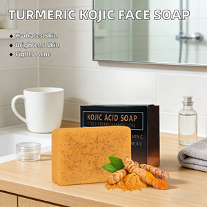 Sabun Batang Organik Buatan Tangan Kunyit Asam Kojic Lemon untuk Perawatan Kulit Wajah dan Mandi, Membersihkan, Anti Jerawat, Antiseptik, dan Memutihkan - Product Image 3