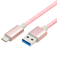 USB 3,0 Gen 1 Estándar A a USB Tipo C Cable Logotipo personalizado y longitud Cable DE DATOS trenzado de malla de algodón de aluminio multifuncional