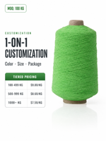 Fil à filer en spandex/polyester teint HAIDI, haute ténacité et uniformité, technique OE, torsion personnalisée pour chaussettes et tissage