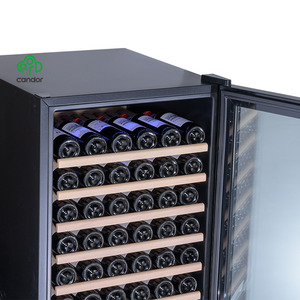 Candor tùy chỉnh thực hiện sang trọng rượu vang hiển thị hầm 202 chai Công suất kép khu vực rượu vang mát tủ lạnh máy nén điện - Product Image 4