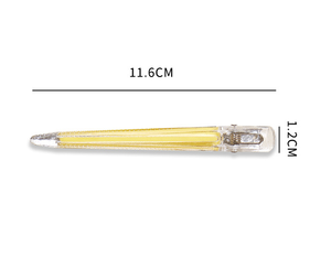 Fermagli per capelli per lo Styling sezionamento clip per capelli a becco d'anatra lunghe antiscivolo con cuscinetto in gomma aggiornato senza piega morsetti per capelli per donne Thi - Product Image 5