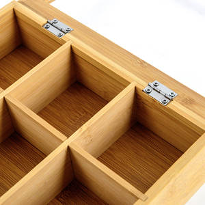 Organizzatore per Bustine di Tè in Bambù Naturale, Porta Bustine di Tè, Contenitore per Tè con Finestra in Acrilico, Regalo Promozionale Ideale - Product Image 5