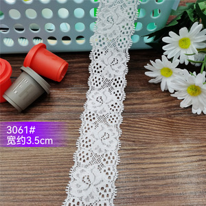 Cổ phiếu nhà máy trắng đen 3 cm 4 cm đàn hồi ren Ribbon lông mi ren TRIM vật liệu cho tóc phụ kiện - Product Image 5