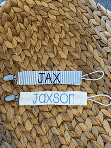 Clip para Chupete de Bebé Recién Nacido con Bordado Personalizado, Cinta Sólida, Diseño Gingham, Correa para Chupete, Regalo para Bebé 2026 - Product Image 3