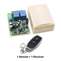 Commutateur de télécommande sans fil universel SMG-802 433 Mhz Module récepteur de relais 220V 2CH + télécommandes RF 433 Mhz