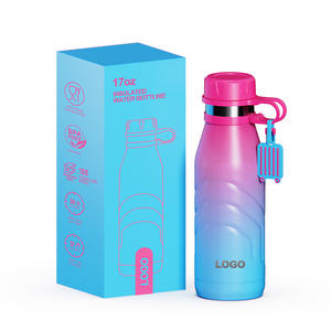 Nieuwe design dubbelwandige vacuüm geïsoleerde 17oz milieuvriendelijke roestvrijstalen waterfles met spier-styling voor sportschool en reizen - Product Image 5