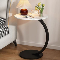Étagère de rangement en bois moderne à double couche, rouge, écologique, portable, pour salon, chambre, design simple, petite table