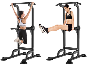 Stazione Multifunzione Regolabile per Trazioni e Dip, Attrezzo per Allenamento di Forza Domestico, Power Tower per Fitness - Product Image 6
