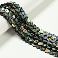 Perle en coquille d'ormeau naturel de 10mm en gros avec trou perles de pierre en vrac pour la fabrication de bijoux bracelet perlé