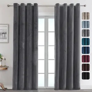 Shading Home Curtains Dream Simple 10 Living Room CLASSIC Opaque Sunscreen Insulation Velvet 100% Polyester Knitted Solid Color