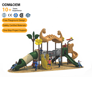 Ensemble de jeux d'extérieur commercial en plastique pour enfants, avec toboggan, sur le thème du zoo, pour écoles, aires de jeux, parcs et garderies, pour l'éveil STEM - Product Image 3