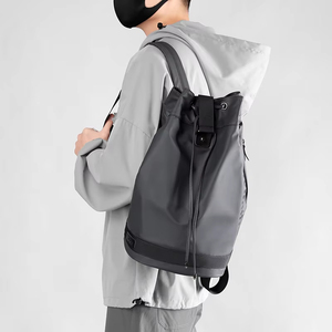 Sac à dos de voyage vintage noir en tissu Oxford imperméable grande capacité avec fermeture éclair et logo personnalisé – Vente en gros - Product Image 6