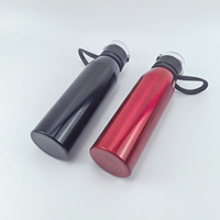 Bouteille d'eau réutilisable en aluminium de 650 ml, bouteille en aluminium, bouteille de sport pour le camping, vente en gros