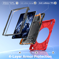 Étui antichoc en silicone pour tablette Samsung Galaxy Tab S12 Plus 2026 12,4 pouces avec bandoulière et support rotatif