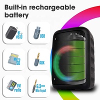 KENUO Haut-parleur Bluetooth portable haute puissance avec fonction TWS, audio stéréo, microphone sans fil pour DJ et karaoké