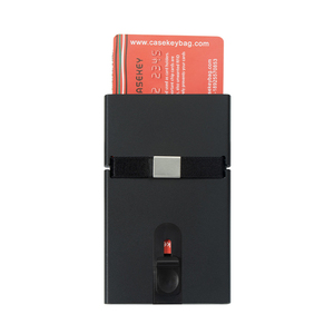 Dropshipping Slim Automatic Stainless Steel Credit Card Box <b>Wallet</b> Tarjetero De Aluminio RFID Secure Pop up Aluminum Card <b>Holder</b> - Product Image 1