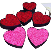 Regalos al por Mayor para el Día de la Madre, San Valentín y Navidad, Rosa Real Eterna, Flores Inmortales Preservadas, Caja en Forma de Corazón