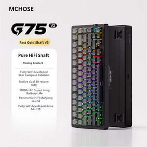 MCHOSE G75 V2 Üç Modlu Mekanik Klavye Yan Tarafı İşlemeli Kablosuz Mekanik Oyun E-Spor Klavyesi - Product Image 2