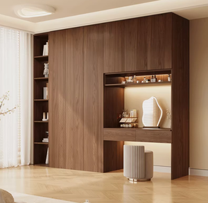 Nuovo Modello 2026: Combinazione Toeletta <span class=keywords><strong>e</strong></span> <span class=keywords><strong>Armadio</strong></span>, Scrivania Trucco per Camera da Letto, Stile Vintage in Rovere - Product Image 1