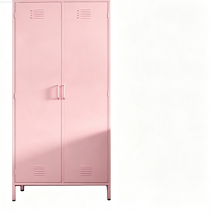 <span class=keywords><strong>Armadio</strong></span> Moderno in Legno a <span class=keywords><strong>2</strong></span> <span class=keywords><strong>Ante</strong></span> con Vano Portaoggetti <span class=keywords><strong>per</strong></span> Camera da Letto, con Fessure di Ventilazione, Dimensioni Personalizzabili - Product Image 5