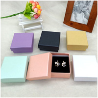 Petite boîte cadeau rigide en carton Huicai de 5*5*3 cm pour bijoux, présentoir à bagues, boîte vide réutilisable, emballage personnalisable