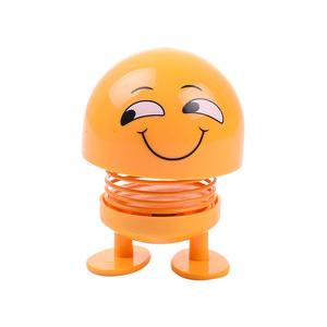 Car Decoration Emoji <b>Bobblehead</b> Figurine Plastic Cute Expression Car Interior Ornament Decorative Gift - Product Image 1