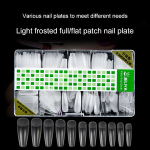 Caja <span class=keywords><strong>de</strong></span> 500 piezas 3D Gel <span class=keywords><strong>Uñas</strong></span> postizas Diseño francés Ataúd Patrón Salón Prensa Acrílico Belleza Manicura Herramientas para los dedos - Product Image 3