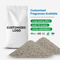 Arena para Gatos de Bentonita de Sodio Económica, Biodegradable, de Bajo Contenido de Polvo y Aglomerante, 20 kg